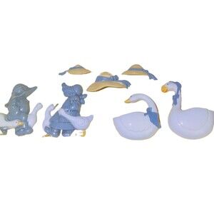 Vintage 1970’s Lot of 7‎ Burwood Wall Plaques Mixture Geese Kids Hats